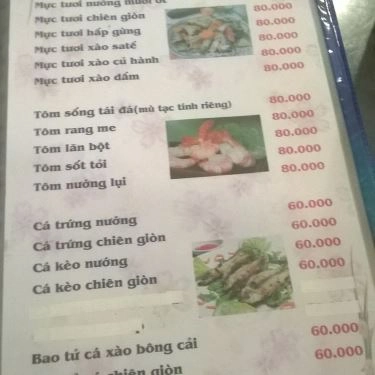 Thực đơn- Quán Ăn Như Xưa
