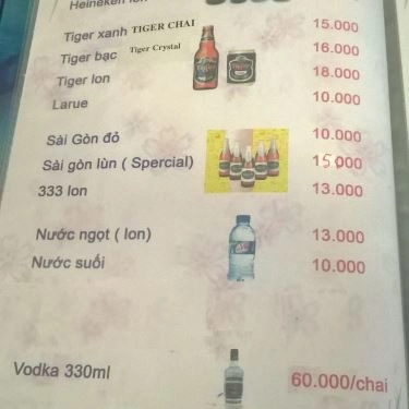 Thực đơn- Quán Ăn Như Xưa