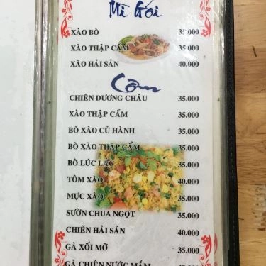Thực đơn- Phúc Ký - Quán Ăn Bình Dân