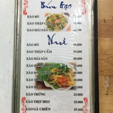 Thực đơn- Phúc Ký - Quán Ăn Bình Dân