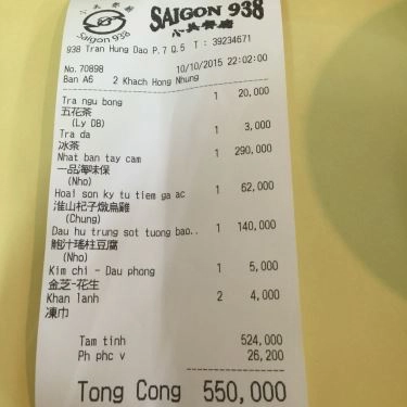 Tổng hợp- Quán Ăn Sài Gòn 938 - Ẩm Thực Trung Hoa