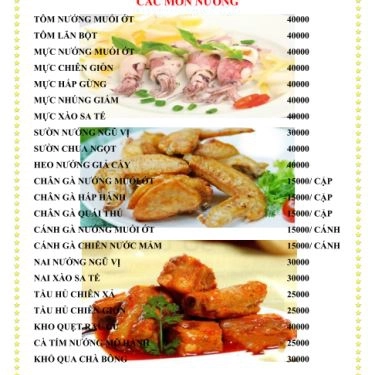 Thực đơn- Quán Ăn Thuận Phát - Lê Văn Quới