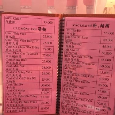 Thực đơn- Quán Ăn & Trà Sữa Hồng Kông - Đài Loan