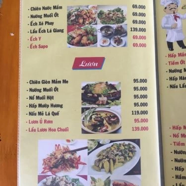 Thực đơn- Quán Anh Em - Món Ngon 3 Miền