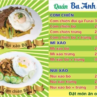 Tổng hợp- Quán Ăn Quán Ba Anh Em - Cơm, Mì Xào Bò & Nui Xào Bò
