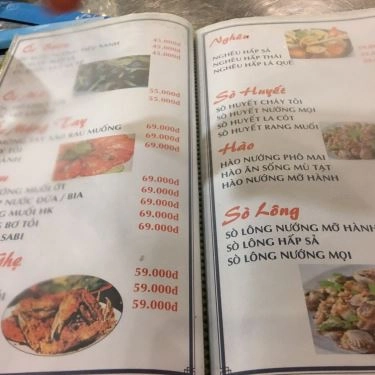 Thực đơn- Quán Ba Cư - Quán Ăn Gia Đình