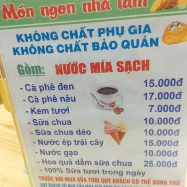 Thực đơn- Quán Ăn Quán Bà Nguyệt - Bún & Món Ăn Vặt