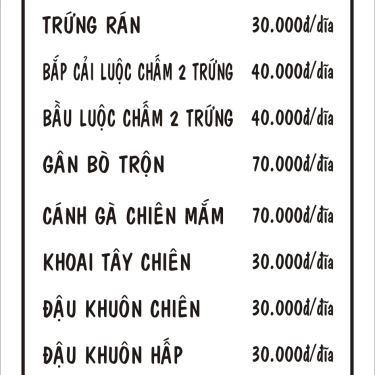 Thực đơn- Quán Ăn Hải Sản Bà Thôi 2