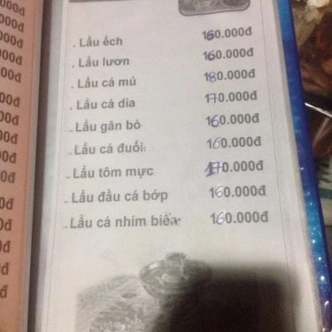 Thực đơn- Quán Ăn Quán Bảo Quốc - Hải Sản