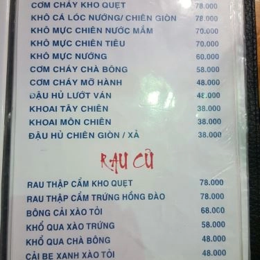 Thực đơn- Quán Ăn Quán Bi 102 – Lẩu Dê Úc