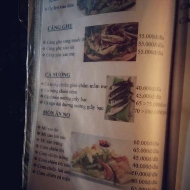 Thực đơn- Quán Ăn Quán Bi - Bạch Tuộc Nướng