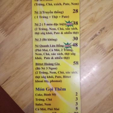 Thực đơn- Quán Ăn Bò Né 3 Ngon - Phan Xích Long