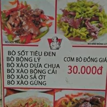 Thực đơn- Quán Ăn Quán Bò Kho Mẹ Nấu
