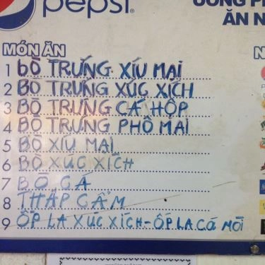 Thực đơn- Quán Ăn Quán Bobo - Bò Né