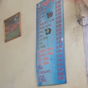 Thực đơn- Quán Ăn Bò Né Thanh Tuyền