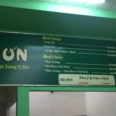 Thực đơn- Quán Ăn Bún Thịt Nướng - Tên Lửa