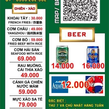 Thực đơn- Quán Ăn Vườn Chim Ao Cá - Câu Cá Giải Trí