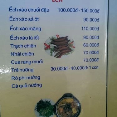 Thực đơn- Quán Ăn Cầu Cong Quán - Lẩu & Các Món Nhậu