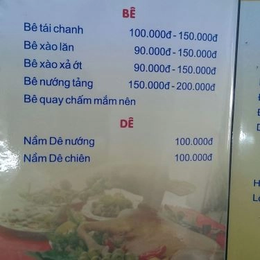Thực đơn- Quán Ăn Cầu Cong Quán - Lẩu & Các Món Nhậu