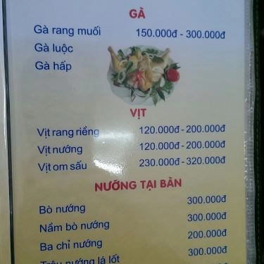 Thực đơn- Quán Ăn Cầu Cong Quán - Lẩu & Các Món Nhậu
