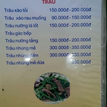 Thực đơn- Quán Ăn Cầu Cong Quán - Lẩu & Các Món Nhậu