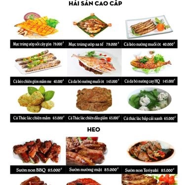 Thực đơn- Quán Ăn Quán Cây Gòn - BBQ & Hot Pot