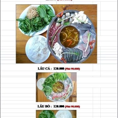 Thực đơn- Quán Ăn Cây Nhãn - Hải Sản Tươi Sống