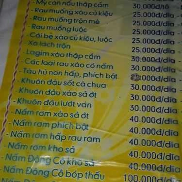 Thực đơn- Quán Ăn Quán Chay Bồ Đề