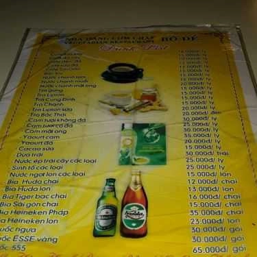 Thực đơn- Quán Ăn Quán Chay Bồ Đề