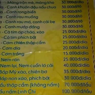 Thực đơn- Quán Ăn Quán Chay Bồ Đề