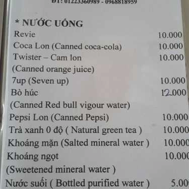 Thực đơn- Quán Ăn Quán Chay Diệu Lạc