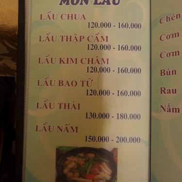 Thực đơn- Quán Ăn Quán Chay Liên Khai
