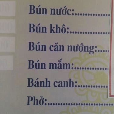 Thực đơn- Quán Ăn Quán Chay Viên Quang