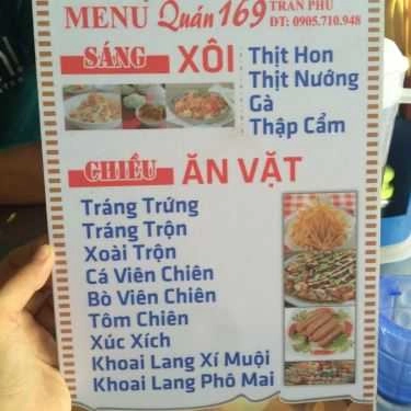 Thực đơn- Quán Ăn Ăn Vặt 169