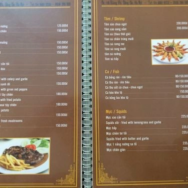 Thực đơn- Quán Ăn Quán Chén - Ẩm Thực Việt Nam