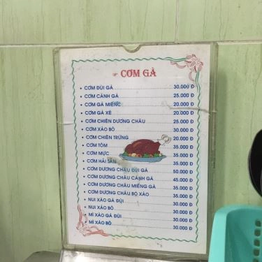 Thực đơn- Quán Ăn Quán Cô Chín - Chợ Xóm Chiếu