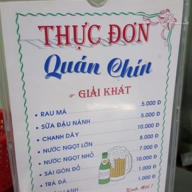Thực đơn- Quán Ăn Quán Cô Chín - Chợ Xóm Chiếu