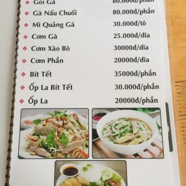 Thực đơn- Quán Ăn Quán Cô Tuý 2 - Bánh Khoái & Bò Lá Lốt