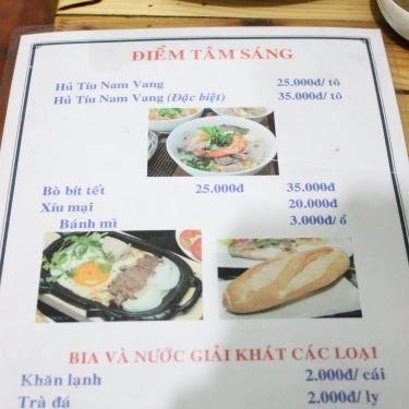 Thực đơn- Quán Ăn Quán Cô Tuý 2 - Bánh Khoái & Bò Lá Lốt