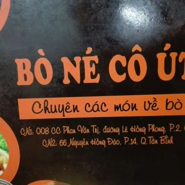 Thực đơn- Quán Ăn Quán Cô Út - Bò Né - Nguyễn Hồng Đào