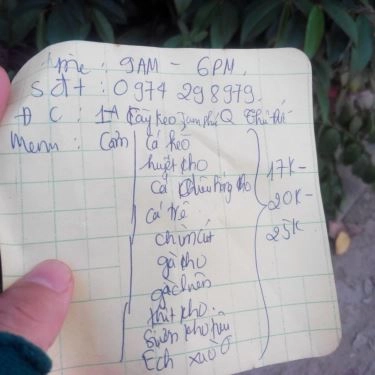 Thực đơn- Quán Ăn Cam Mai - Cơm Trưa & Chiều