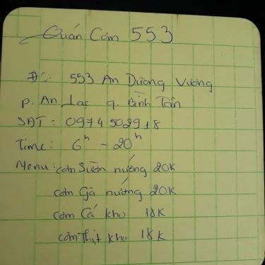 Tổng hợp- Quán Ăn Quán Cơm 553