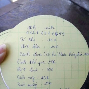 Thực đơn- Quán Ăn Quán Cơm Bà Mười - Đường Số 10