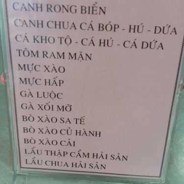 Thực đơn- Quán Ăn Quán Cơm Dìn Ký