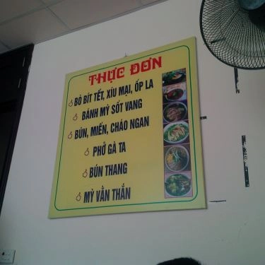 Thực đơn- Quán Ăn Minh Hoàng - Bún, Bít Tết, Cơm Phở