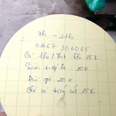 Thực đơn- Quán Ăn Cơm Tấm Bình Dân - Phùng Văn Cung