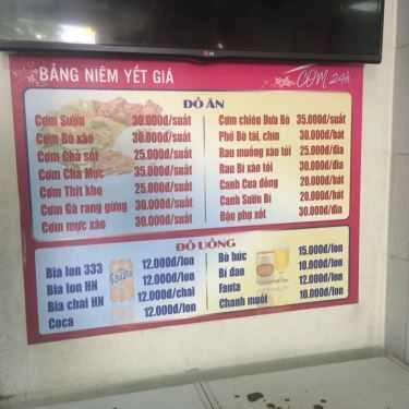Thực đơn- Thanh Tùng - Cơm Phở 24h