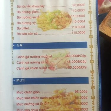 Thực đơn- Quán Ăn Quán Cua Ba Pha