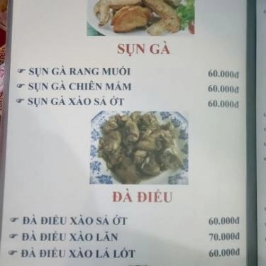Thực đơn- Quán Ăn Đàng Hoàng - Gà Tre Đèo Le