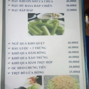 Thực đơn- Quán Ăn Đàng Hoàng - Gà Tre Đèo Le